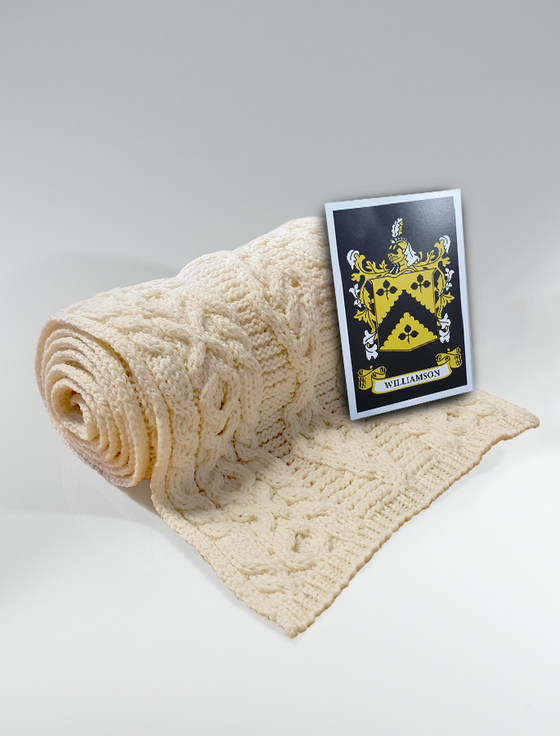 aran cashmere Williamson Clan Scarf