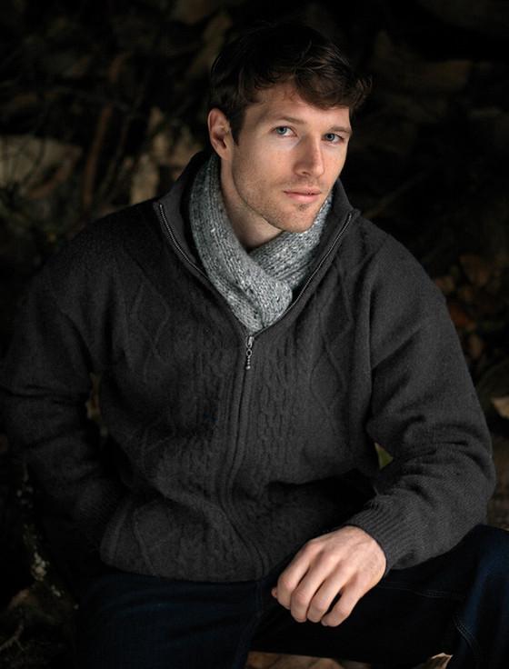 aran cashmere ‎Windp‎r‎oof Aran Styl‎e J‎ac‎ket‎