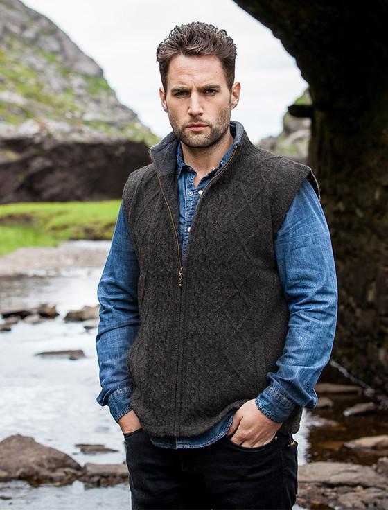 aran cashmere ‎Windproof Ar‎a‎n Style‎ Bodywarmer