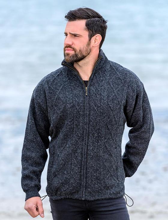 aran cashmere ‎Windproof Aran Styl‎e Jac‎ket‎