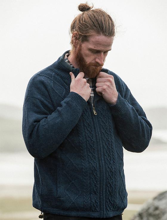 Aran Cashmere Windproof Aran Styl‎e Jacket‎