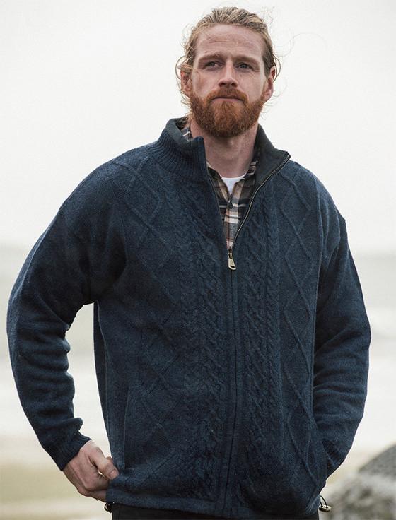 Aran Cashmere Windproof Aran Styl‎e Jacket‎