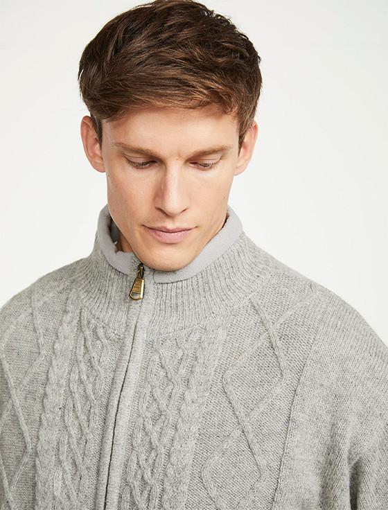 Aran Cashmere Windproof Aran Style Jacket