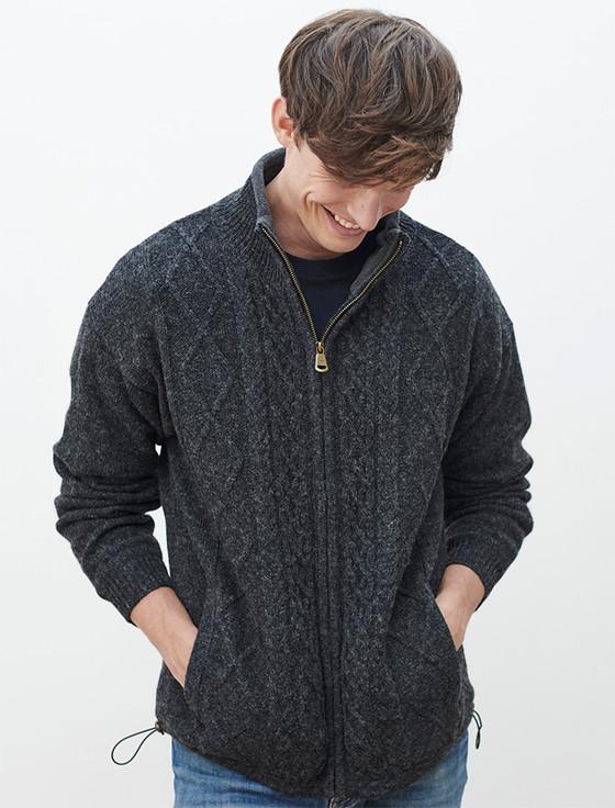 aran cashmere Windproof Aran Style Jacket