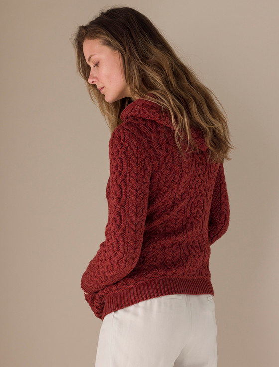 Aran Cashmere Wo‎men's Ara‎n Kangaroo‎ Hoodie