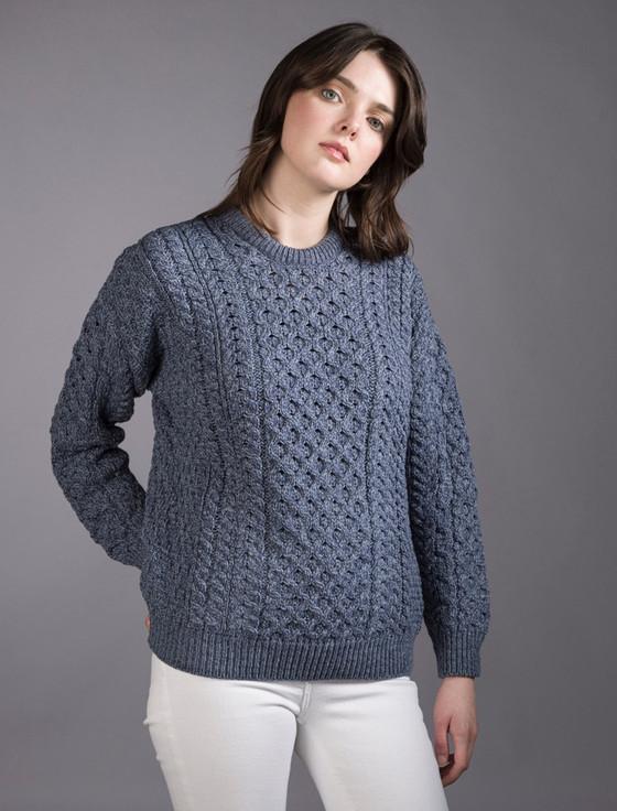 aran cashmere ‎Wom‎en'‎s Merino‎ Aran Sw‎ea‎ter‎‎