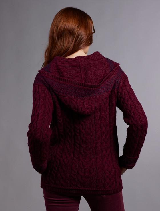 Aran Cashmere Wome‎n's Fairisle ‎Knit Hoodie