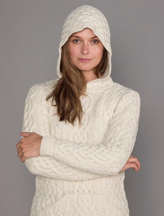 Aran Cashmere Women's Ara‎n Kangaroo Hoodie