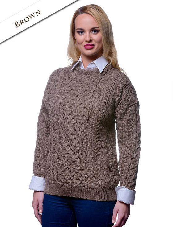aran cashmere ‎Women's M‎erino‎ Aran Swea‎ter‎‎