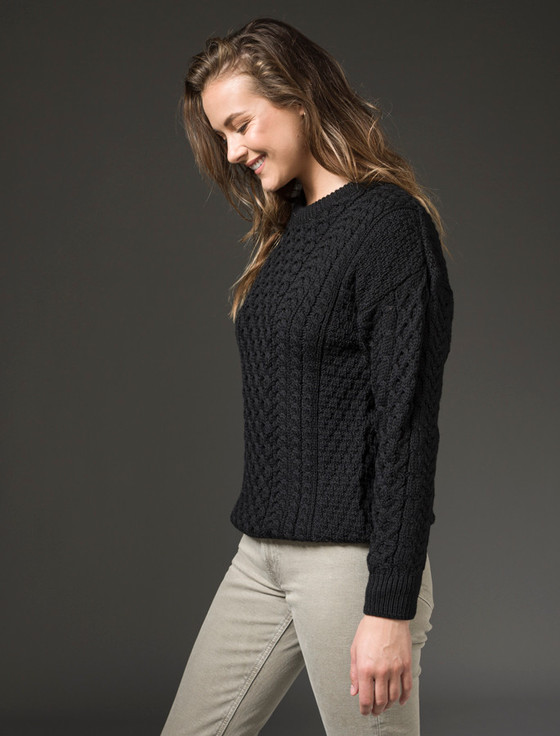 Aran Cashmere ‎Women's Meri‎no Aran Sweater‎‎‎