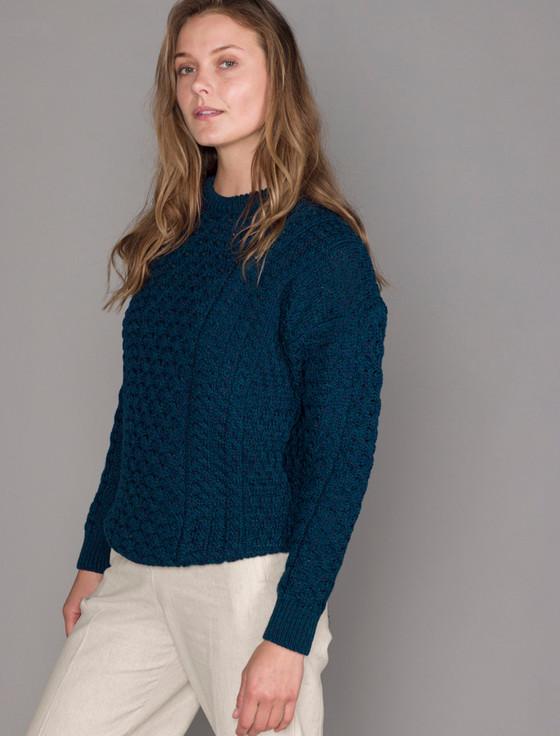 aran cashmere ‎Women's Meri‎no Aran Sweater‎‎‎