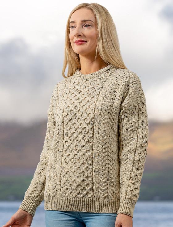 aran cashmere ‎Women's Merino‎ Aran Sw‎ea‎ter‎‎