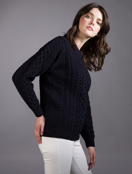 Aran Cashmere Women's Merino Aran Sweater
