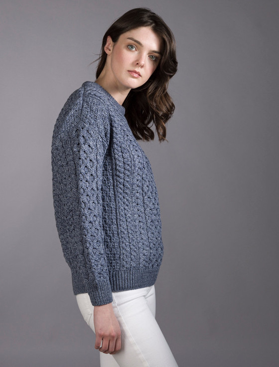 Aran Cashmere Women's Merino Aran Sweater‎‎‎‎‎‎‎‎‎‎‎‎