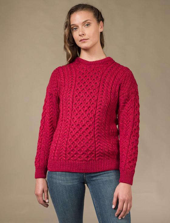 Aran Cashmere ‎Women's Merino‎ ‎Aran Sweater‎