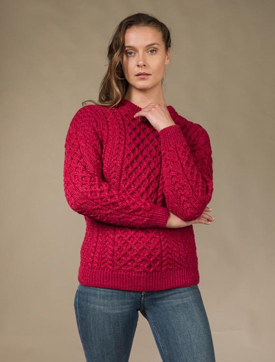 aran cashmere ‎Women's Merino‎ ‎Aran Sweater‎