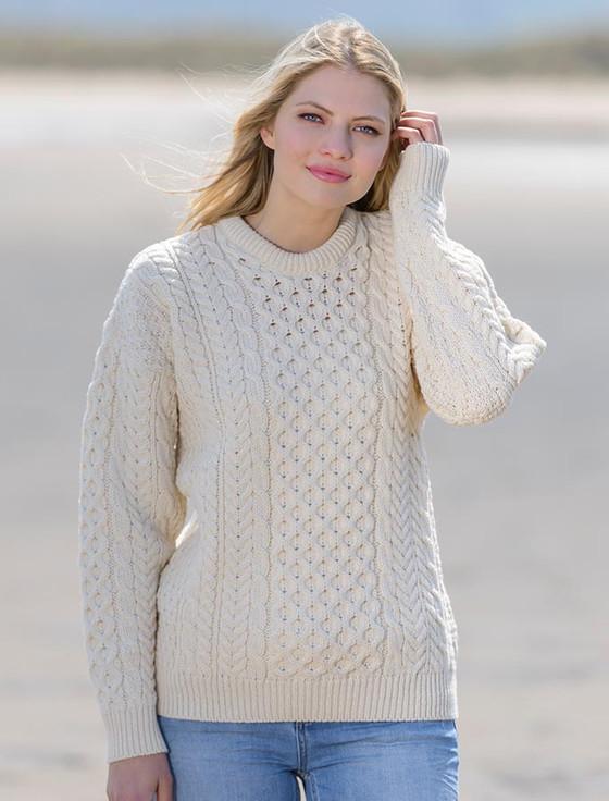 Aran Cashmere Women's Merino Aran Sweater