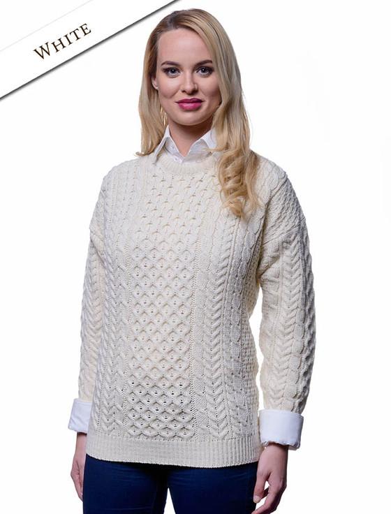 Aran Cashmere Women's Merino Aran Sweater