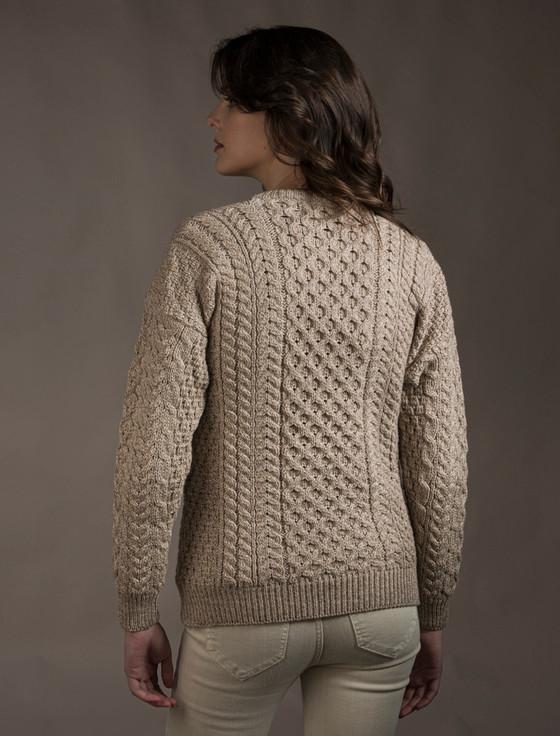 Aran Cashmere Women's Merino Aran Sweater‎‎‎‎‎‎‎
