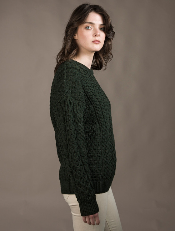 Aran Cashmere Women's Merino Aran Sweater‎‎‎‎