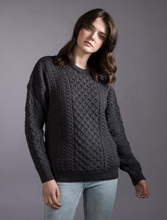 aran cashmere Women's Merino Aran Sweater‎‎
