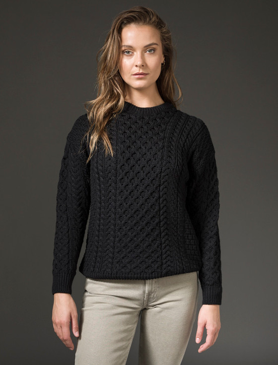 aran cashmere Women's Merino Aran Sweater‎‎‎‎‎‎