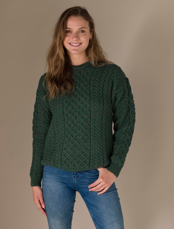 aran cashmere Women's Merino Aran Sweater