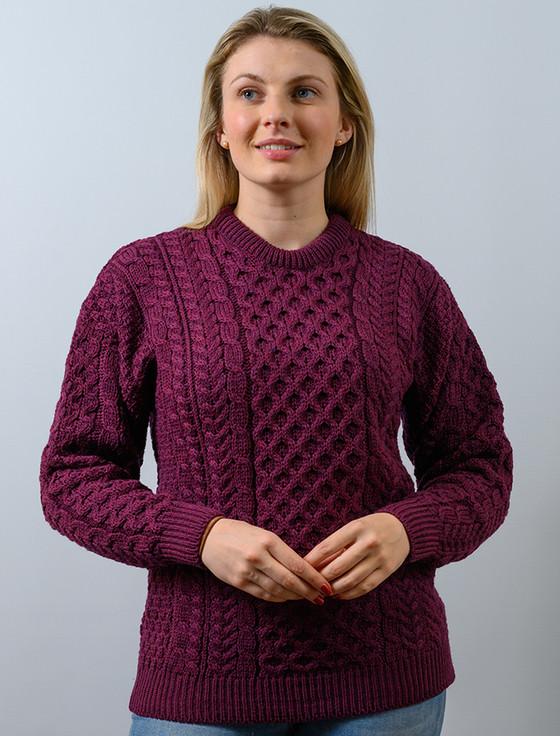 Aran Cashmere Women's Merino Aran Sweater‎‎‎