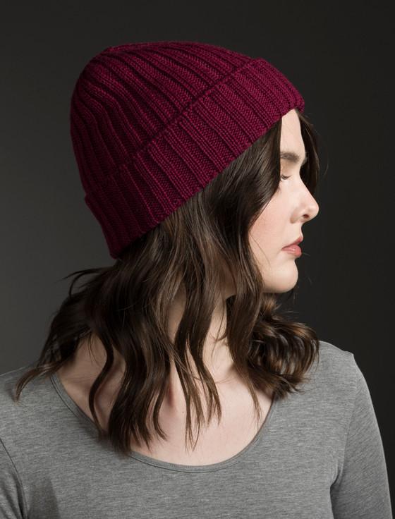 Aran Cashmere Women's Ribbed Merino Wool Hat