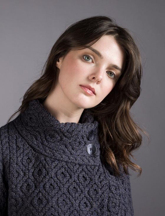 Aran Cashmere Women's Two Button Aran Cardigan