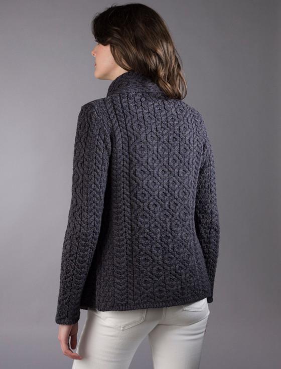 Aran Cashmere Women's Two ‎Button Aran Cardigan‎‎‎‎