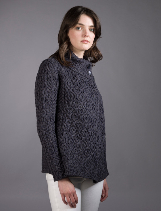 aran cashmere Women's Two ‎Button Aran Cardigan‎‎‎‎