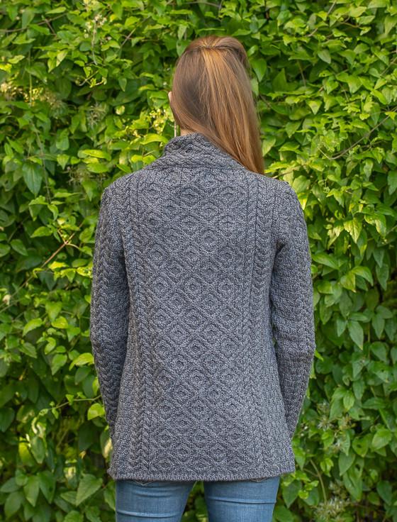 Aran Cashmere Women's Two Button‎ Aran Cardigan‎‎‎‎