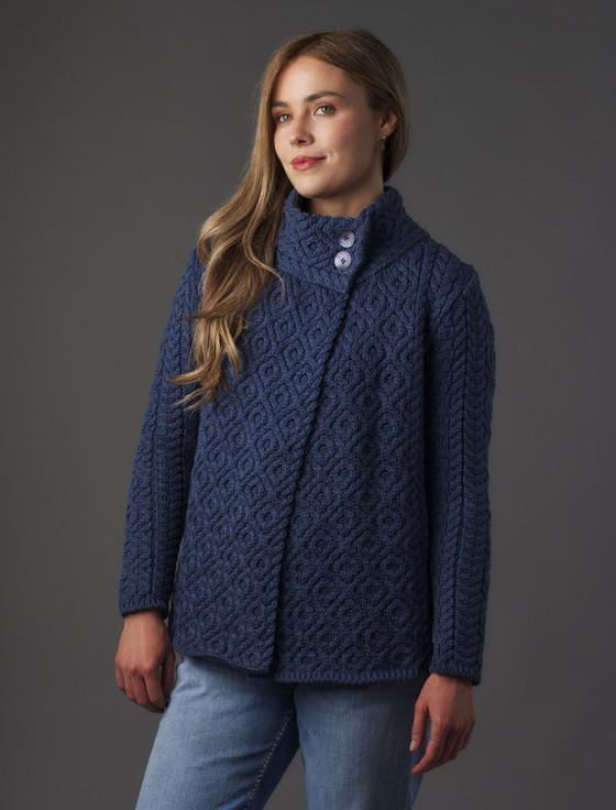 Aran Cashmere Women's Two ‎Button Aran Cardigan‎‎