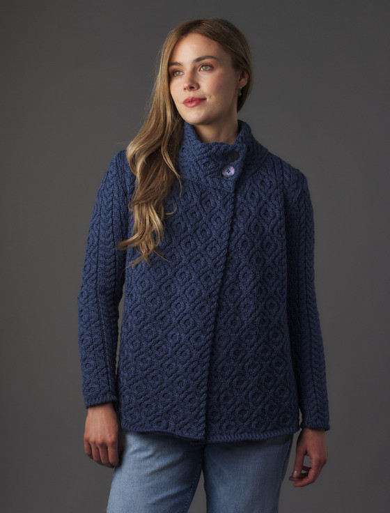 aran cashmere Women's Two ‎Button Aran Cardigan‎‎