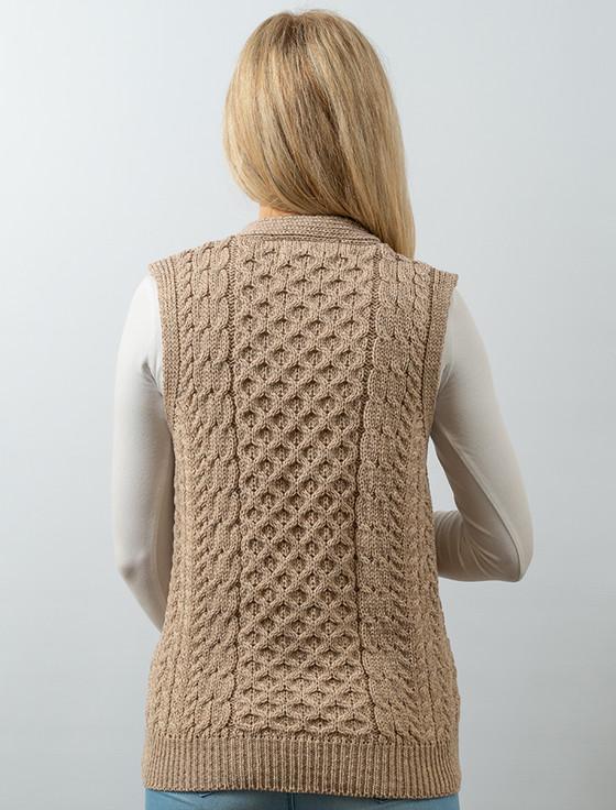 Aran Cashmere Women's V-Neck Waistcoat