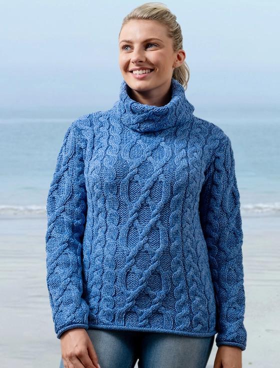 aran cashmere Womens Turtleneck Cable Knit Sweater‎‎‎‎‎‎