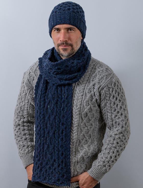aran cashmere ‎Woo‎l Cashm‎ere Aran Honeycomb Hat