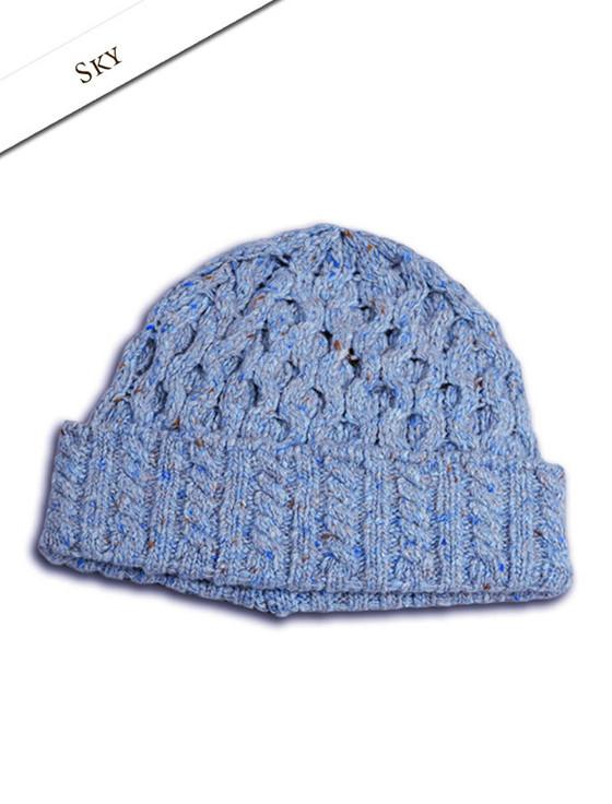 Aran Cashmere ‎Woo‎l Cashmere Ar‎an‎ Honeycomb Hat