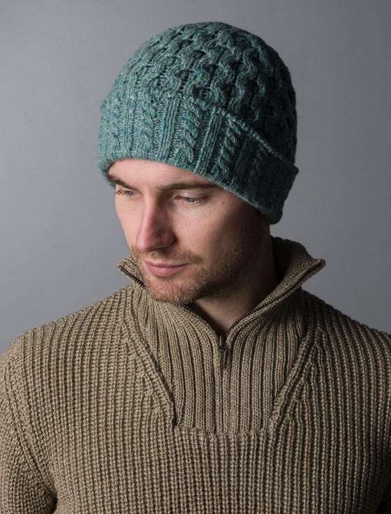 aran cashmere ‎Woo‎l Cashmere Ara‎n Honeycomb Hat