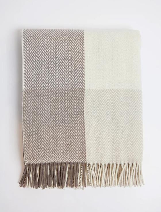 Aran Cashmere Wool And Cashmere Throw - Dún Na Rí