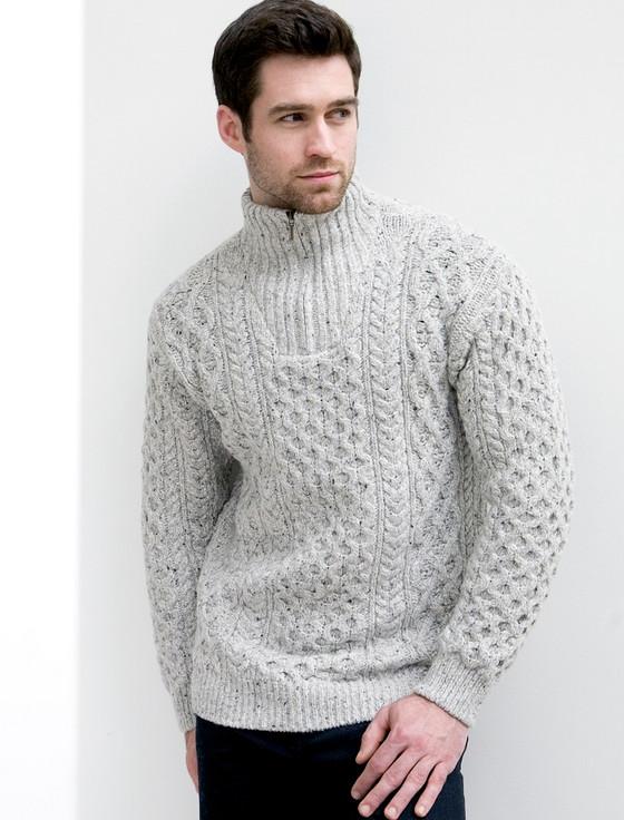 Aran Cashmere ‎‎‎Wool Cas‎h‎‎mere Aran Troyer Sweater