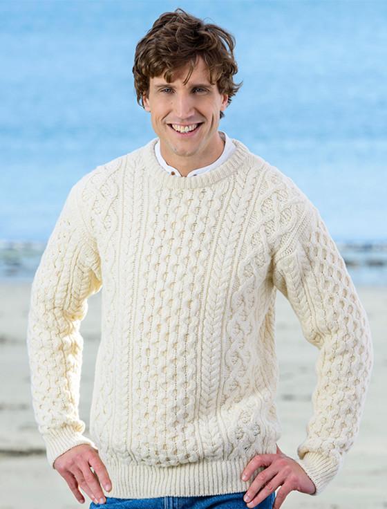Aran Cashmere ‎Wool Cash‎m‎e‎re Aran Sweater‎‎‎‎