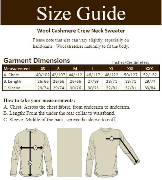 Aran Cashmere Wool Cashmere Crew Neck Sweater