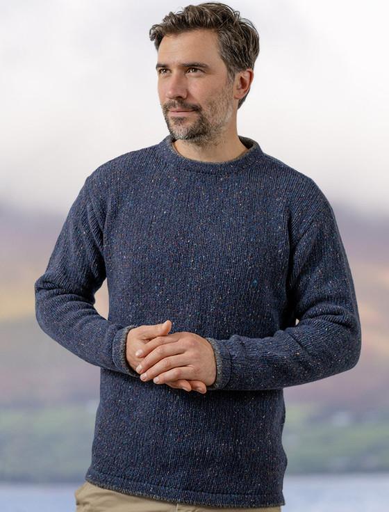 Aran Cashmere Wool Cashmere Crew Neck Sweater