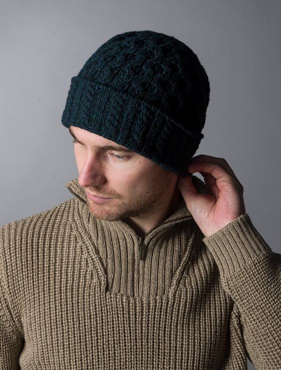 Aran Cashmere Wool Cashmere Aran Honeycomb Hat