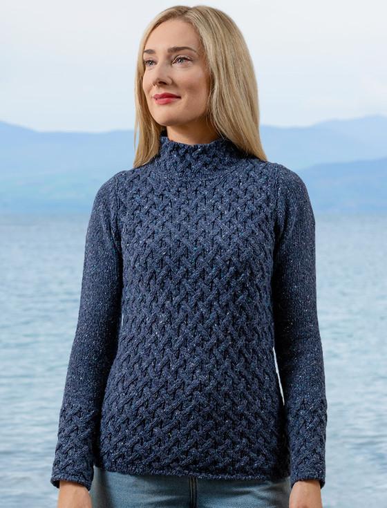 Aran Cashmere Wool Cashmere Aran Trellis Sweater