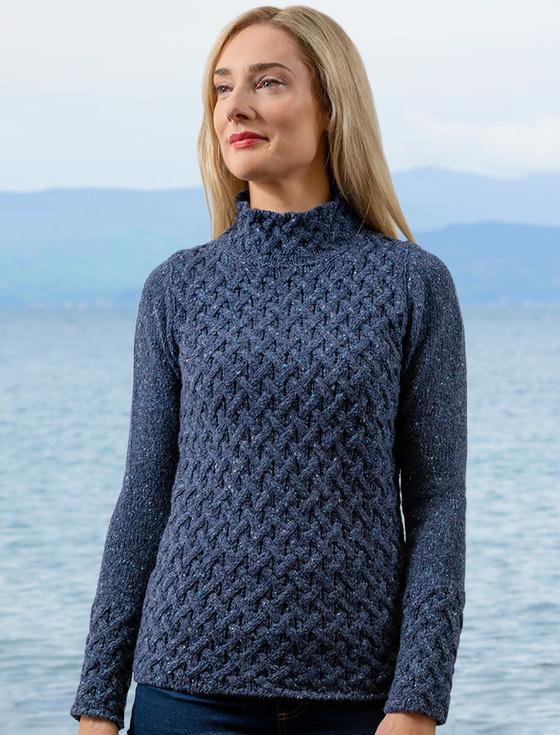 Aran Cashmere Wool Cashmere Aran Trellis Sweater