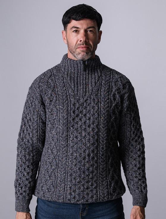 Aran Cashmere Wool Cashmere Aran Troyer Sweater
