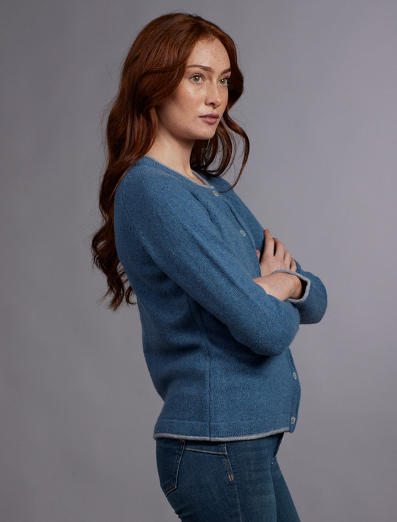 Aran Cashmere Wool Cashmere Button Down ‎Cardigan